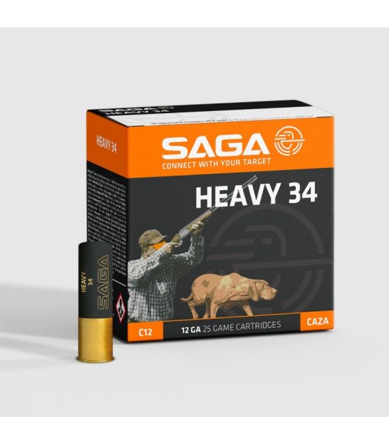 Caja de cartuchos para caza SAGA Heavy 34 gr.