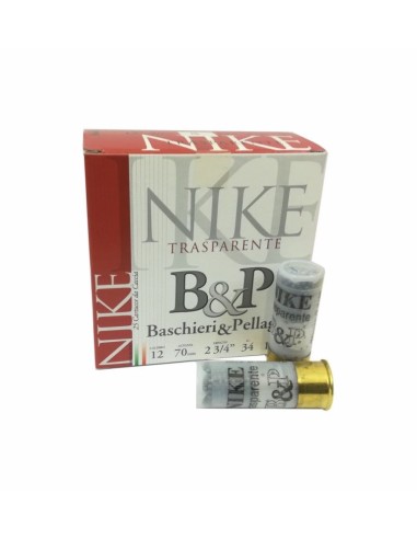 Caja de Cartuchos para caza B&P Nike Transparente 34gr.